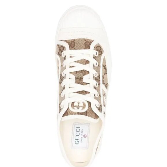 Gucci  gg supreme canvas sneakers $1,045 Size 37 New in box - Picture 3 of 6
